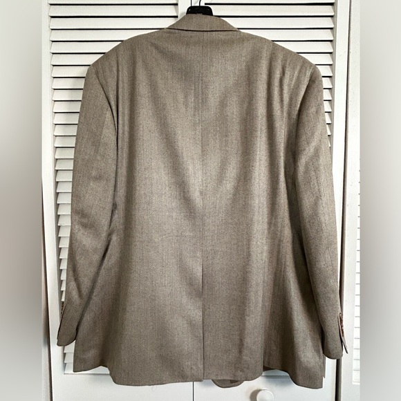 VTG Ralph By Ralph Lauren 48R 100% Silk Herringbone Blazer Jacket Sports Coat - Picture 5 of 12